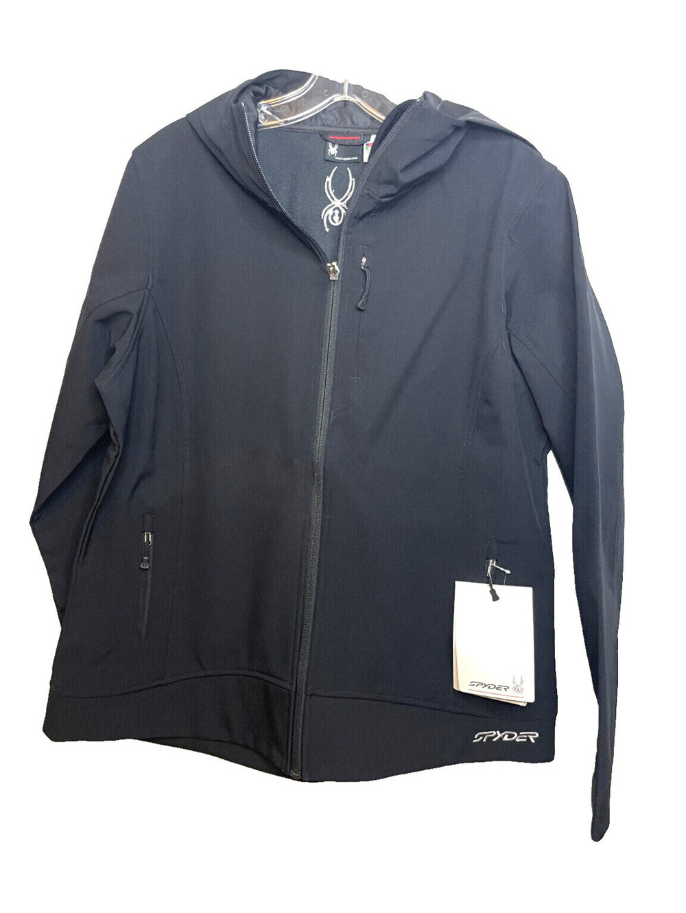 SPYDER Shavano Softshell Jacket Waterproof Softshell Hooded Jacket Black Womens